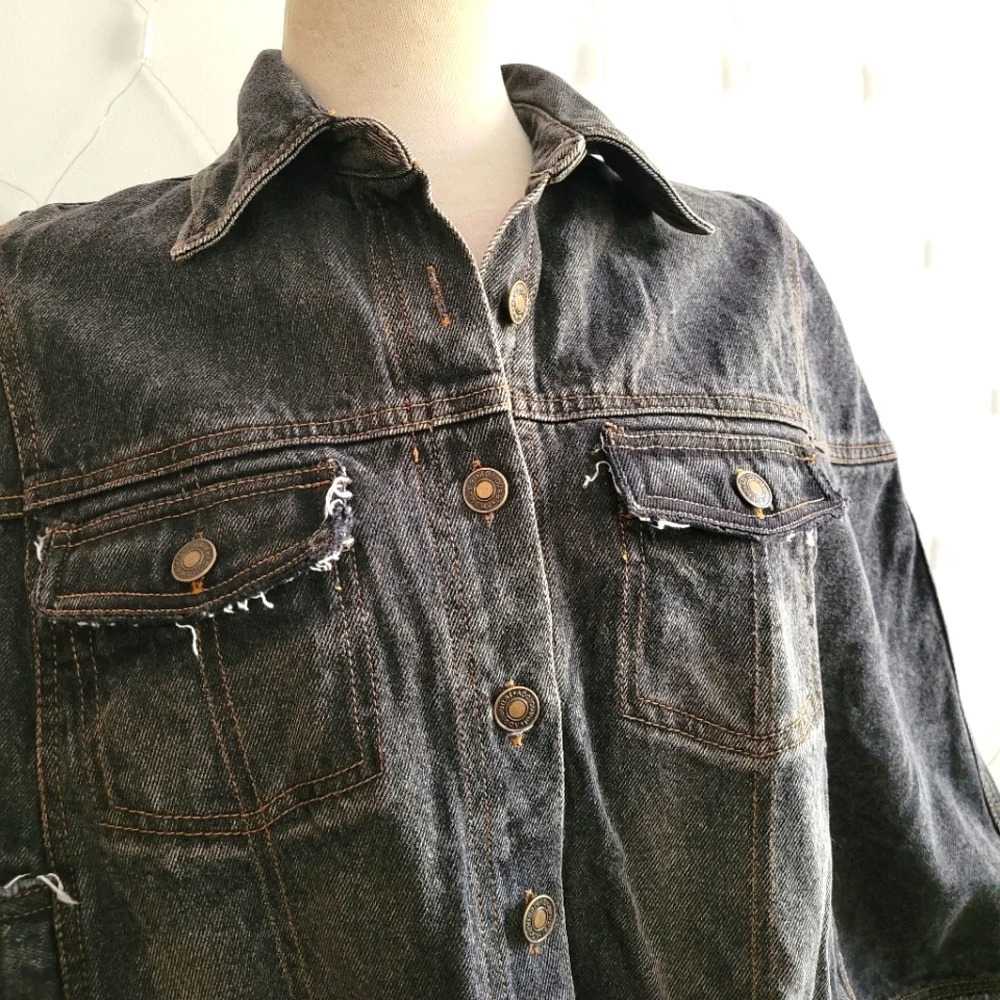 Vintage Denim Cape by Jeanology / Gray / Size 8 (Medium) - Picture 2 of 6